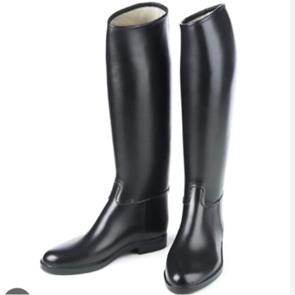 Cottage Craft Black Riding Boot,  Rain boots- Size: Small EU 32 - US 1 Black - Picture 1 of 12